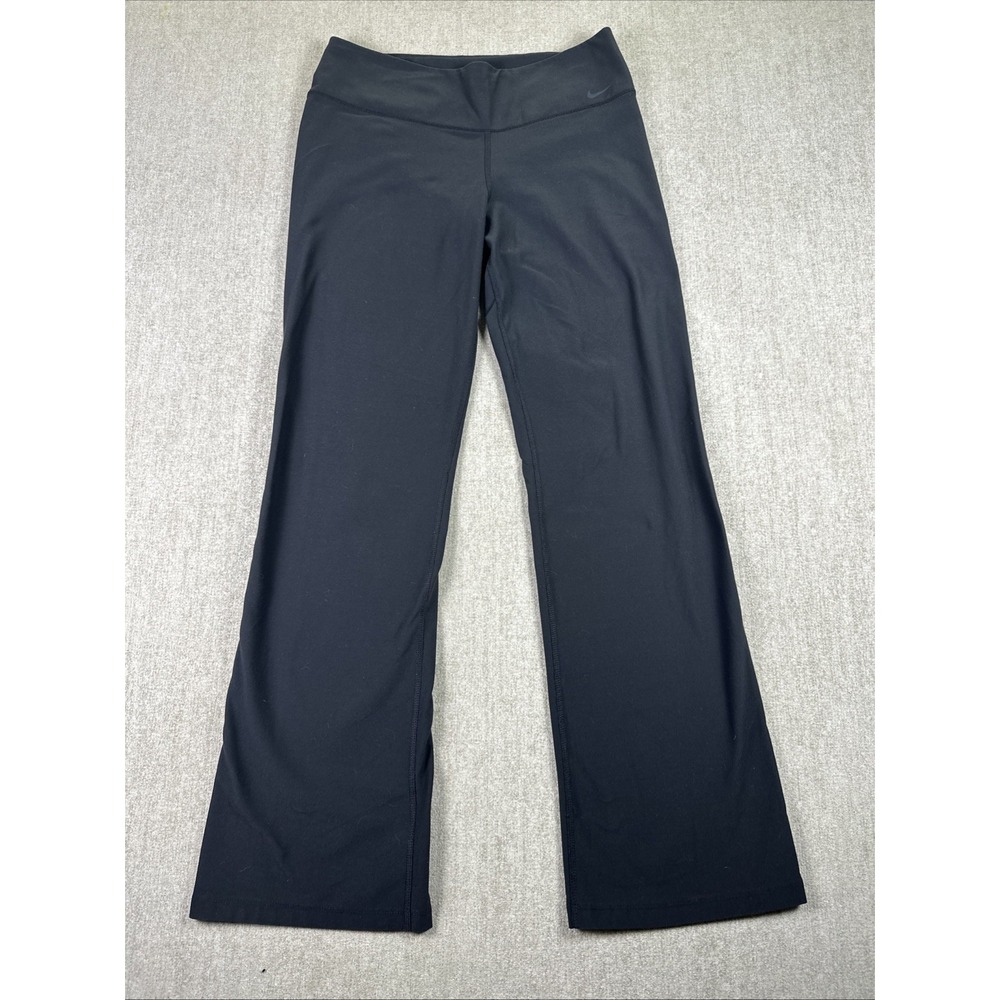 Nike Leggings Women Medium Black‎ Dri-FIT Straight Leg Mid Rise Activewear